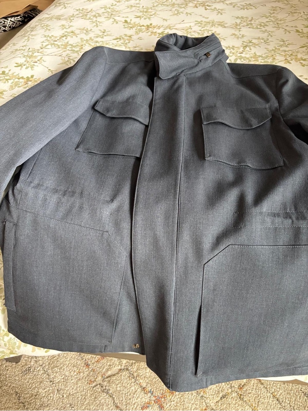 Corneliani Dark Gray Military Field Jacket